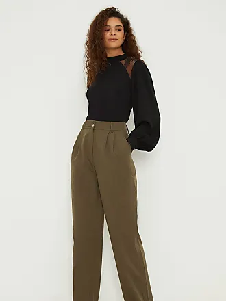 Fashion (Khaki)4 Colors New Women Wide Leg Palazzo Pants High Waisted Lounge  Pant Smocked Pleated Loose Fit Casual Trousers Pantalon Pour Femme DOU @  Best Price Online