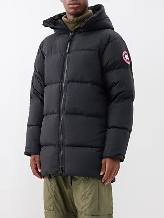 Navy Crofton hooded quilted down coat | Canada Goose | MATCHES UK