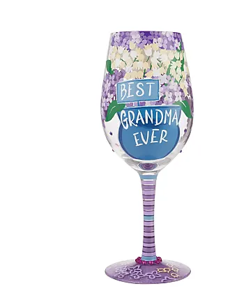 Pretty as a Peacock Hand painted Wine Glass, 15 oz. - Designs by Lolita