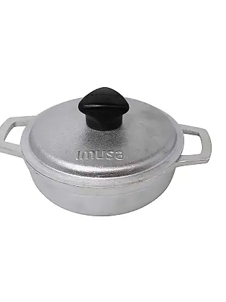 Imusa 6.9 Quart Traditional Colombian Cast Aluminum Caldero or Dutch Oven  with Lid