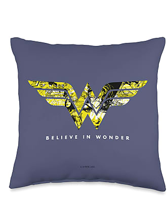 16x16 Multicolor Wonder Woman Movie Logo with Geometric Suns Throw Pillow