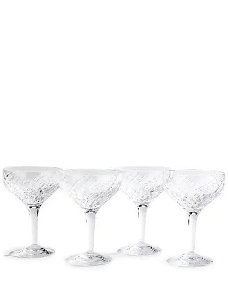 SOHO HOME Barwell Set of Four Crystal White Wine Glasses for Men