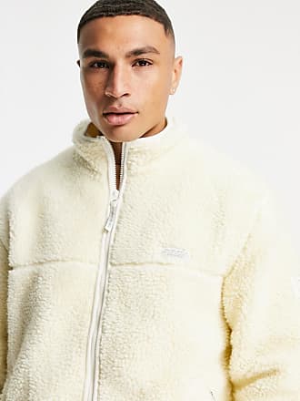 Topman borg jacket in ecru-White