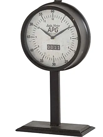 Mercana Ralph I Black Metal Square Table Clock