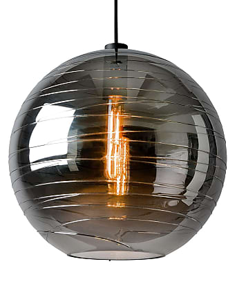 Hängeleuchte Glas Lampe Hängelampe Glocke Modern Wohnzimmer Esszimmer Grau