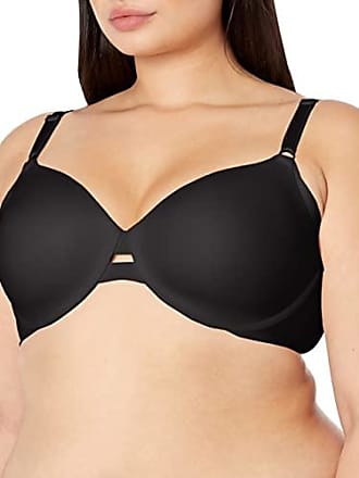 Warner's Womens No Side Effects Underarm-Smoothing Comfort Underwire Lightly Lined T-Shirt Bra 1356, Black, 38DD