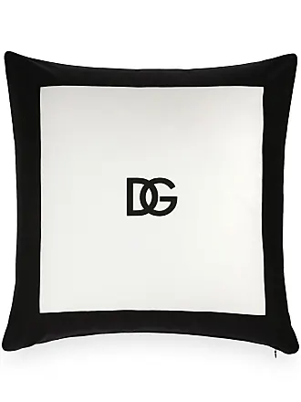 Dolce & Gabbana Small Blu Mediterraneo-print Canvas Cushion - White