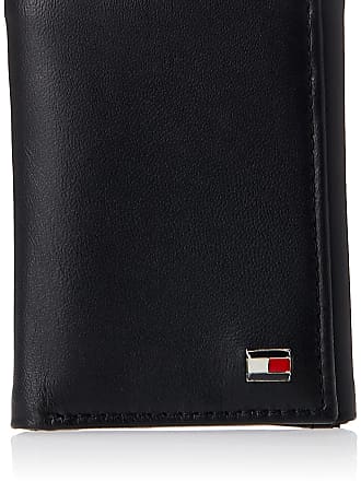 New Men's Tommy Hilfiger Leather Double Billfold Wallet Oxblood 31tl13x041 Black