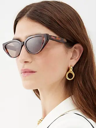 Fendi FF 290 Metal Womens Cat-Eye Sunglasses Gold 58mm Adult