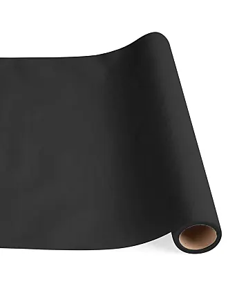 Caspari Paper Linen Solid Table Runner in Black