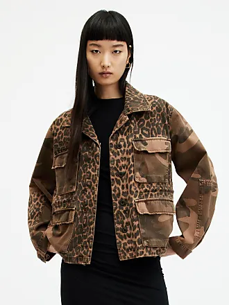 AllSaints Finch Leopard Camouflage Print Jacket
