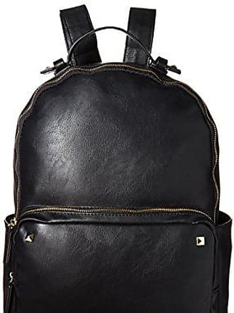 madden girl black leather backpack