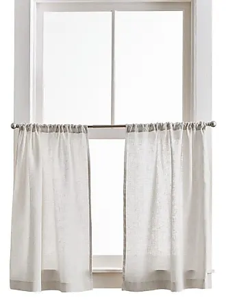 Peri Home Set of 2 Tier Linen Curtain Panels in Silver at Nordstrom, Size 30X36