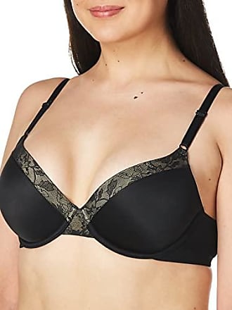 Warner's Womens Blissful Benefits Smooth Look Underwire Lightly Lined T-Shirt Bra Rf5041w, Rich Black, 34B