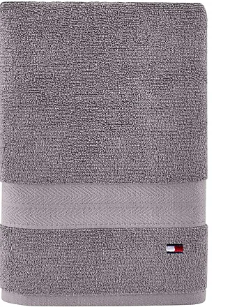 Tommy Hilfiger Modern American Solid Bath Towel, 30 X 54 Inches, 100%  Cotton 574 GSM (Bright White)