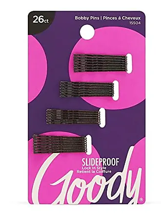 Goody Ouchless Hair Bobby Pins - 50 Count, Assorted Brunette Colors -  Slideproof and Lock-In Place - Suitable for All Hair Types - Pain-Free Hair