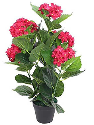 Bromelie rote Blüten Kunstpflanze Dekopflanze 22 cm N-20481-5 ungetopft F47 
