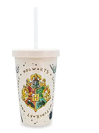 Harry Potter Solemnly Swear Glitter Cup w/Straw, 20 Ounces