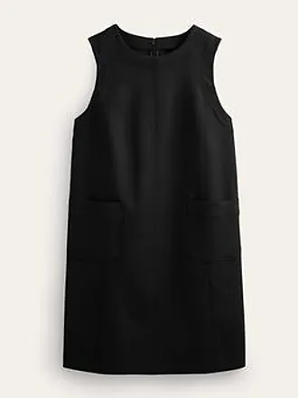 Fit-and-Flare Linen Mini Dress - Black
