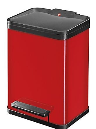 MSV Abfalleimer Mülleimer Papierkorb Abfallsammler Absenkautomatik 12L Rot Küche 