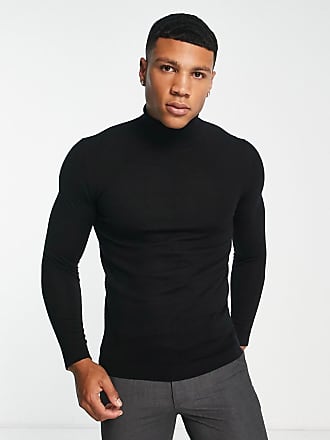 pullover aus lammwolle in Schwarz für Herren Herren Bekleidung Pullover und Strickware Sweatjacken ASOS 