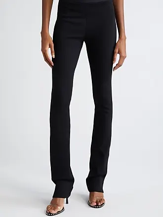 Alexander Wang Crystal Embellished Sheer Knit Bootcut Pants in Black