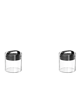 Prepara Evak Fresh Saver, Small-Short Airless Canister with Black Handle, 0.5 Quart, Clear