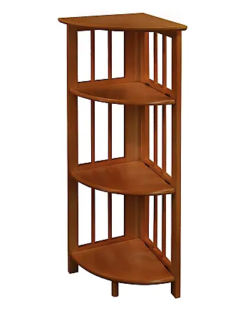 Casual Home 3-Shelf Folding Stackable Bookcase 27.5 Wide - Mahogany