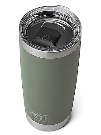 Yeti Rambler 20oz cup tumbler engraved Big Green Egg, Northwoods Green