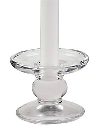 Set of 12 Biedermann & Sons Clear Glass Gem Pillar Candle Holders
