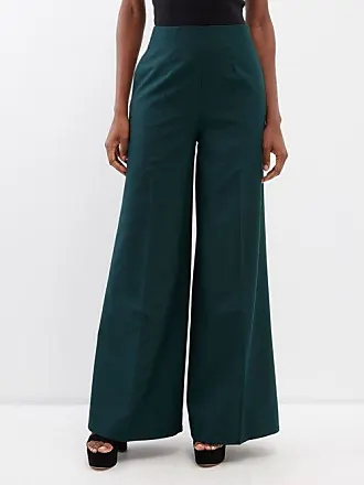 Belted Wide Leg Crop Pants - Rich Emerald