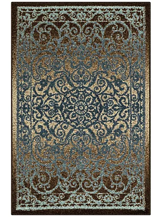 Maples Rugs Abstract Diamond Modern Distressed Non Slip Runner Rug For  Hallway Entry Way Floor Carpet [Made in USA], 2 x 6, Neutral