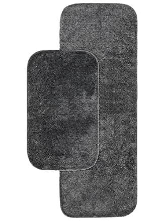 Garland Rug Traditional 4 Piece Nylon Washable Bathroom Rug Set Platinum Gray