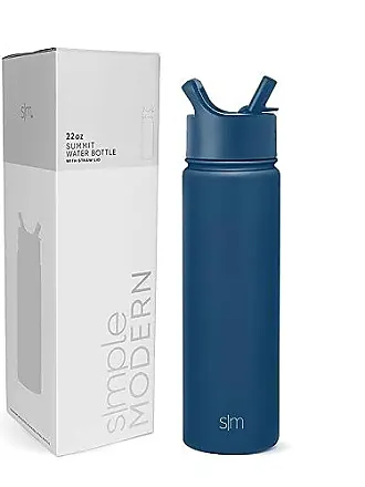  Simple Modern Marvel Water Bottle with Straw Lid Vacuum  Insulated Stainless Steel Metal Thermos, Gifts for Women Men Reusable Leak  Proof Flask, Summit Collection