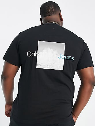 Calvin Klein Jeans Big & Tall splash back graphic t-shirt in black