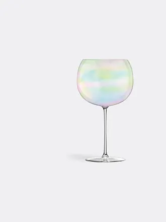 Twine Luster Stemless Wine Glasses, Set Of 2, 20 Oz. Rainbow