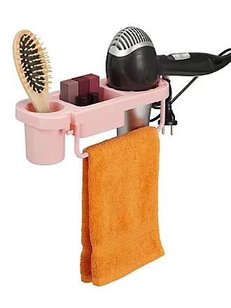 Wand-Haartrockner halter für Badezimmer regal ohne Bohren  Kunststoff-Haartrockner ständer Bad organisator