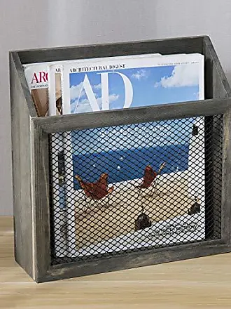 MyGift 5 Inch Photo Cube - Vintage Gray Wood Decorative Desk Picture Frame  Keepsake Box