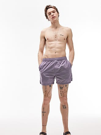 Purple-Brand Swim Shorts - Blue Monogram - P504 – Dabbous