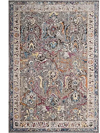 Safavieh Bristol Collection 8 x 10 Grey/Ivory BTL357A Boho Chic Oriental Distressed Area Rug