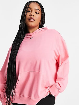 nike mini swoosh oversized hoodie in washed neon green