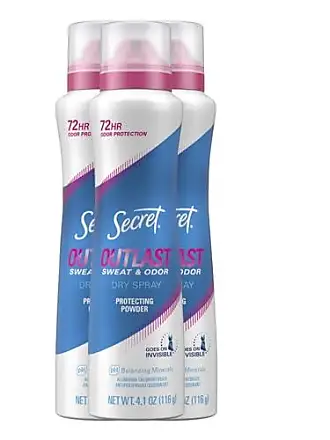  Secret Deodorant Dry Spray for Women, 48 Hour Weightless Sweat  and Odor Protection, Wild Rose with Argan Oil, 4.1 Oz (Pack of 3) : Beauty  & Personal Care