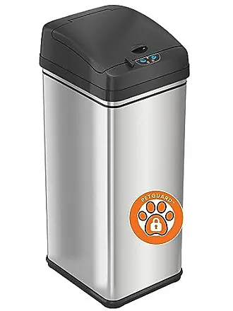 Elama 30-Liter/7.9-Gallon Soft Pedal Cylindrical Trash Can ,Silver