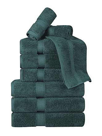 Superior Egyptian Cotton Heavyweight Solid Plush Towel Set - On