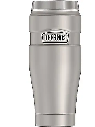 Thermos Sipp Stainless Steel Travel Mug, 16 oz., Stainless Steel/Black  NS100BK004