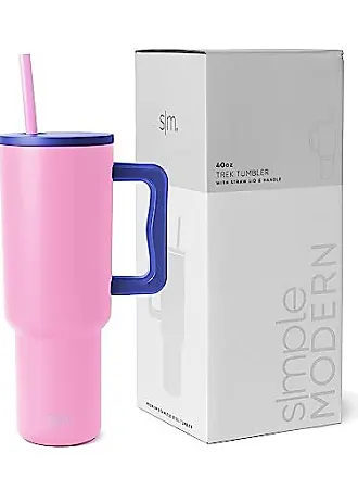 Simple Modern 20 Fluid Ounces Voyager Insulated Stainless Steel Tumbler with Straw - Midnight Black, Size: 20 fl oz