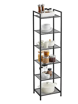 SONGMICS 3-Tier Storage Rack, Bathroom Shelf, Extendable Plant Stand with  Adjustable Shelf, for Bathroom, Living Room, Balcony, Kitchen, Black