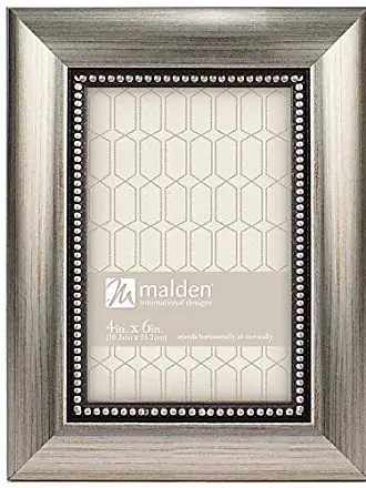 Malden International Designs 4x6 Friends Sentiment Picture Frame Who  wouldn't want to be us? MDF Wood Traditional Picture Frame Gray 