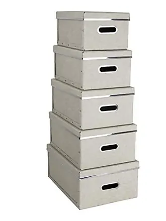 Relaxdays Aufbewahrungsbox aus Stoff, 2er-Set, weiße Streifen, HxBxT: 30,5  x 30 x 30 cm, faltbarer Regalkorb, grau/weiß