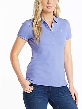 Nautica Womens 5-Button Short Sleeve Breathable 100/% Cotton Polo Shirt Polo Shirt